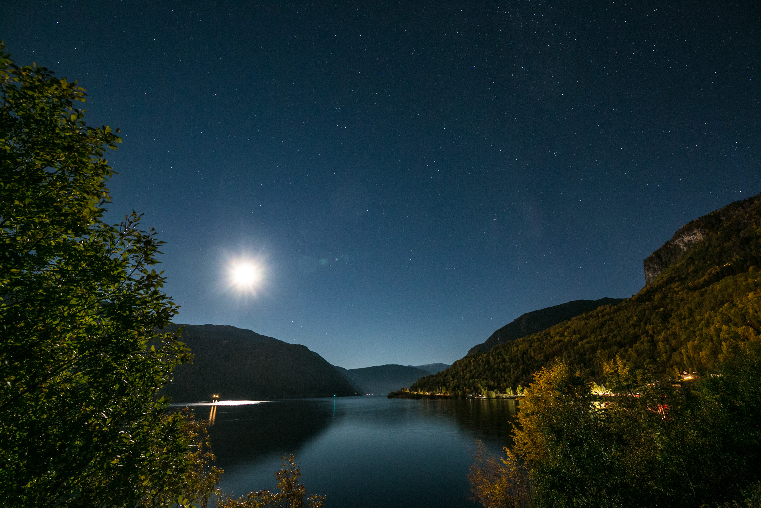 moon, nature, night, sky, stars